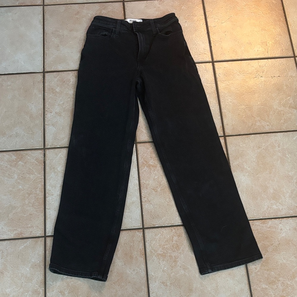 Hollister Black Straight-Leg Women's Jeans